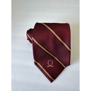 Tommy Hilfiger Necktie Burgundy Striped Silk Tie Business Career‎